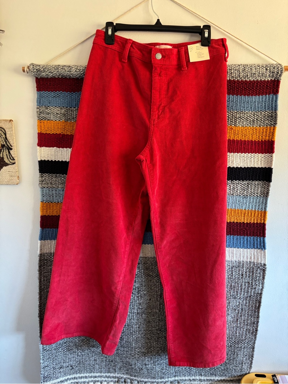 Universal Thread Wide Leg Corduroy Pants in Bright Red